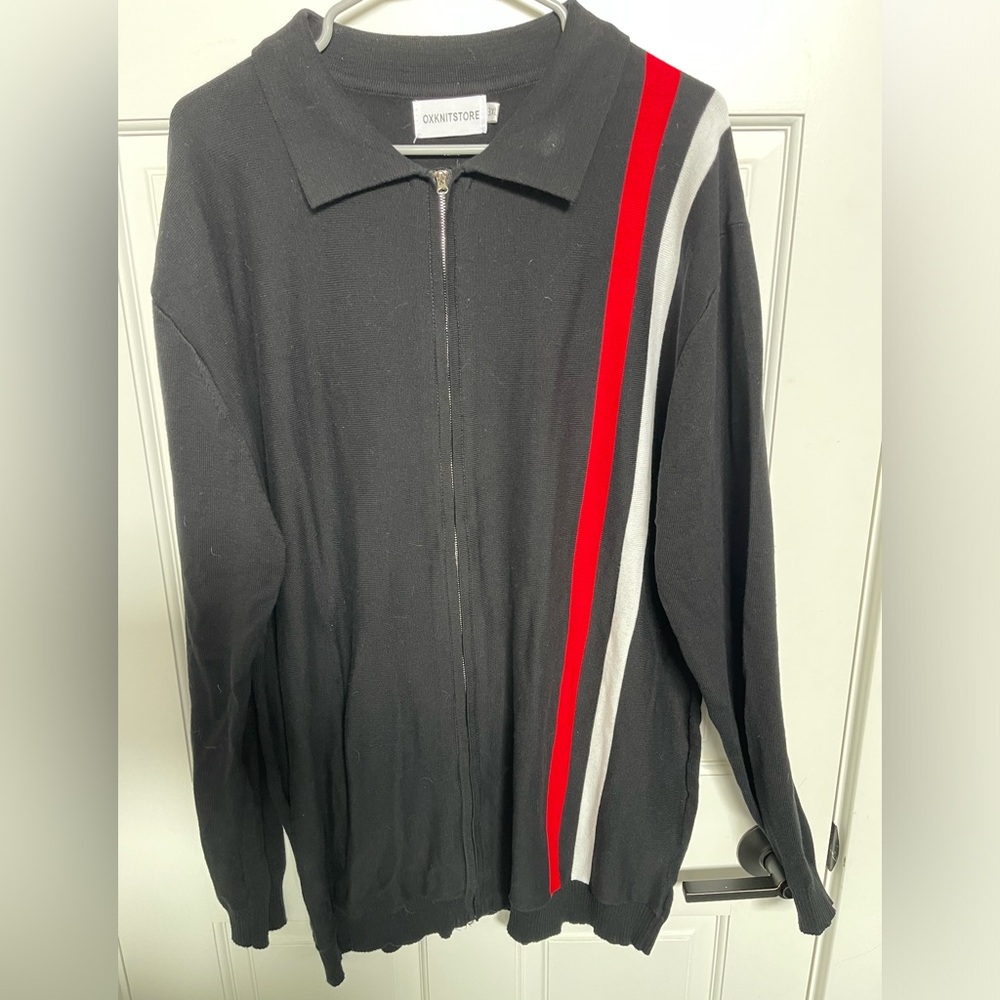 Men’s racing stripes Oxnit full zip sweater